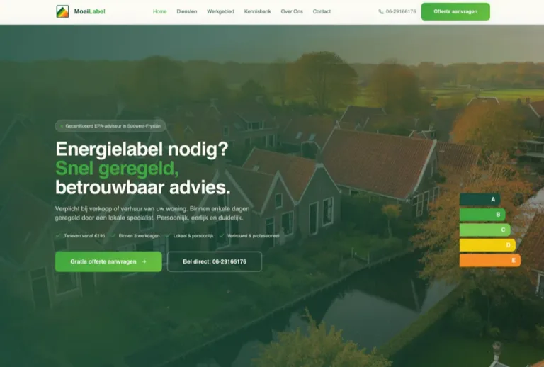 MoaiLabel — website laten maken door StudioFab webdesigner Friesland