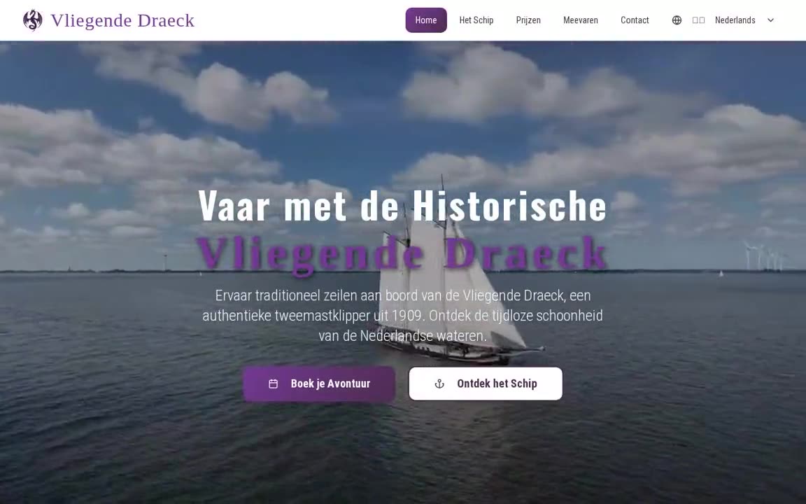 Vliegende Draeck — website door StudioFab